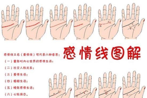 感情線圖解大全，感情線到中指下方表示什么？
