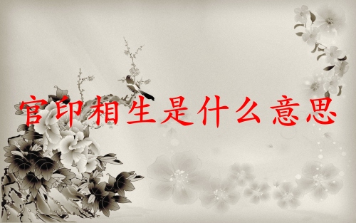 官印相生是什么意思