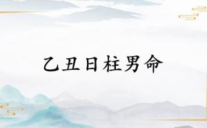 乙丑日柱男命詳解