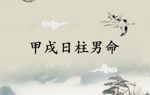 甲戌日柱男命詳解