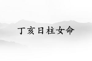 丁亥日柱女命運(yùn)詳解