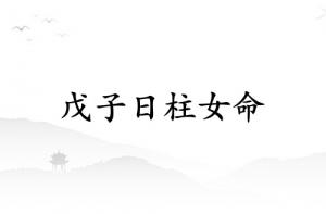 戊子日柱女命運(yùn)詳解
