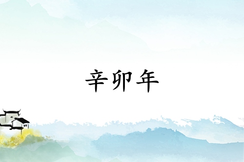 辛卯年是哪一年屬什么生肖