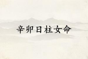 辛卯日柱女命運(yùn)詳解