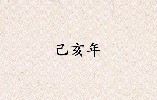 己亥年是指哪一年屬什么生肖