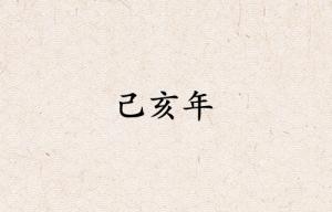 己亥年是指哪一年屬什么生肖