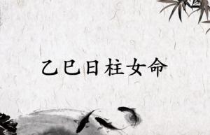 乙巳日柱女命運解析