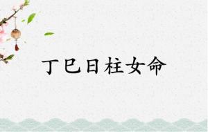 丁巳日柱女命運詳解