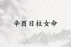 辛酉日柱女命運詳解