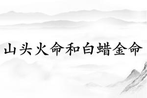 山頭火命和白蠟金命合適嗎