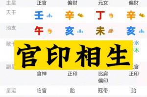 官印相生是看哪一柱