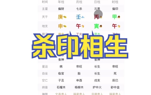 殺印相生是正印還是偏印