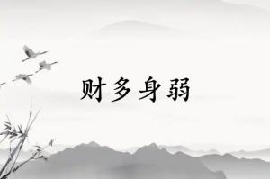 財多身弱什么意思