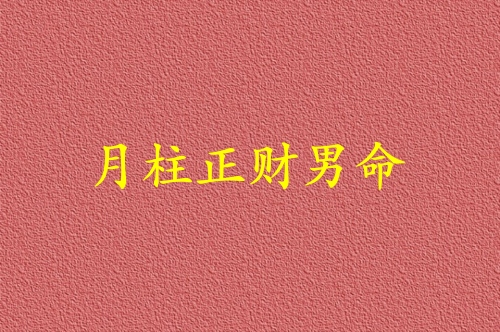 月柱正財男命代表什么
